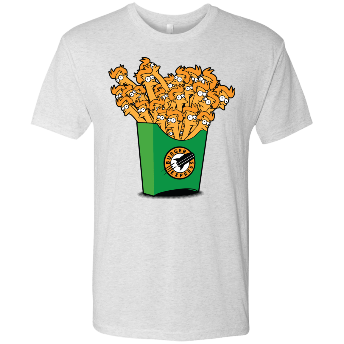 T-Shirts Heather White / Small Box of Fries Men's Triblend T-Shirt