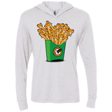 T-Shirts Heather White / X-Small Box of Fries Triblend Long Sleeve Hoodie Tee
