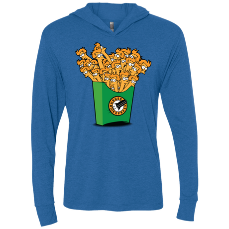T-Shirts Vintage Royal / X-Small Box of Fries Triblend Long Sleeve Hoodie Tee