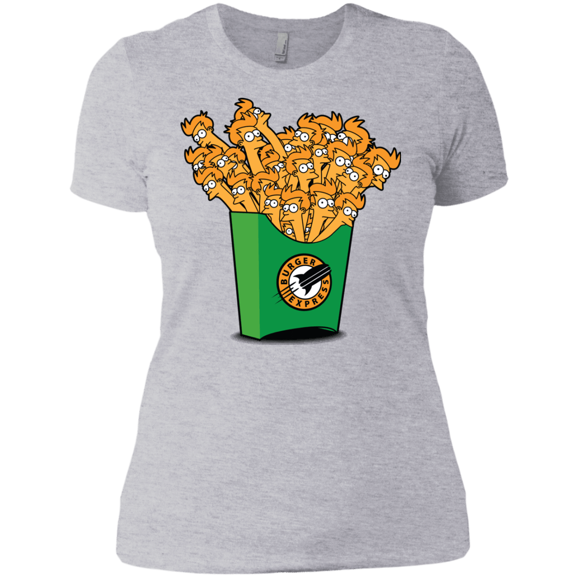 T-Shirts Heather Grey / X-Small Box of Fries Women's Premium T-Shirt