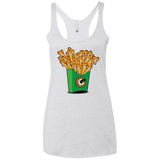 T-Shirts Heather White / X-Small Box of Fries Women's Triblend Racerback Tank
