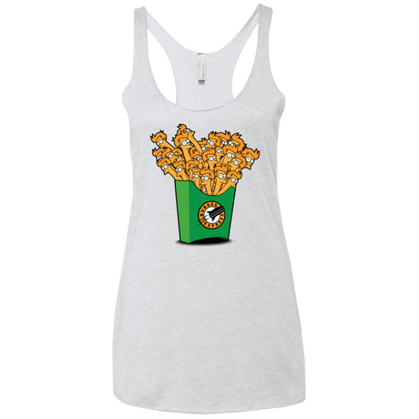 T-Shirts Heather White / X-Small Box of Fries Women's Triblend Racerback Tank