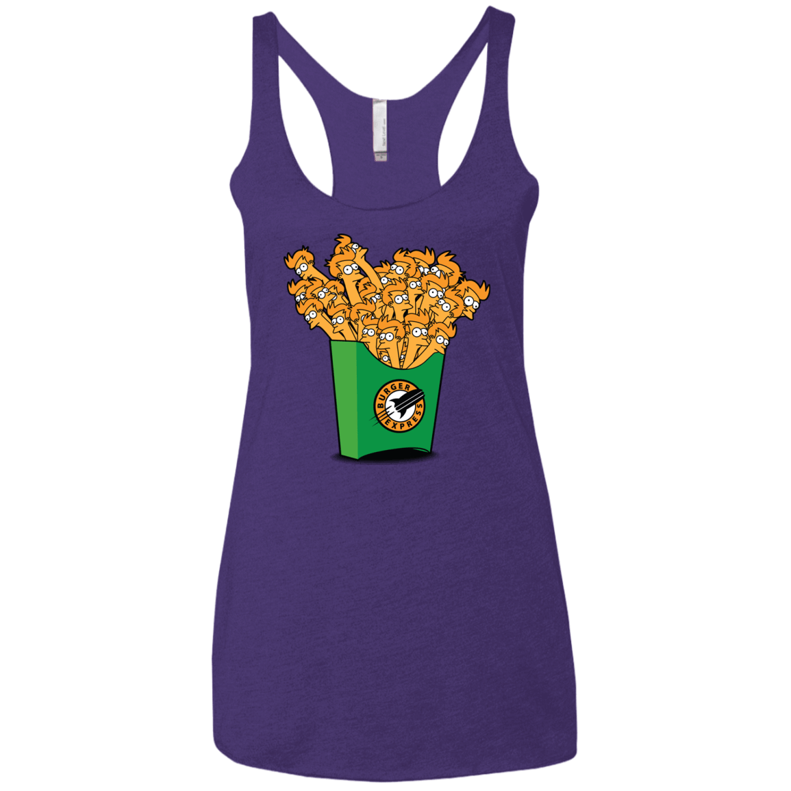 T-Shirts Purple / X-Small Box of Fries Women's Triblend Racerback Tank