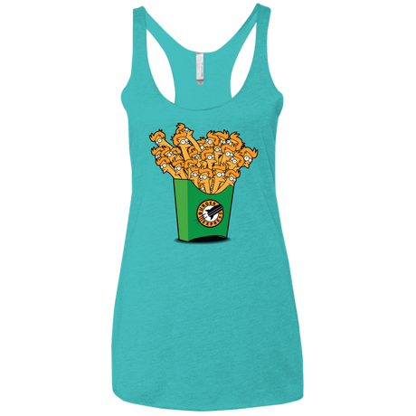 T-Shirts Tahiti Blue / X-Small Box of Fries Women's Triblend Racerback Tank
