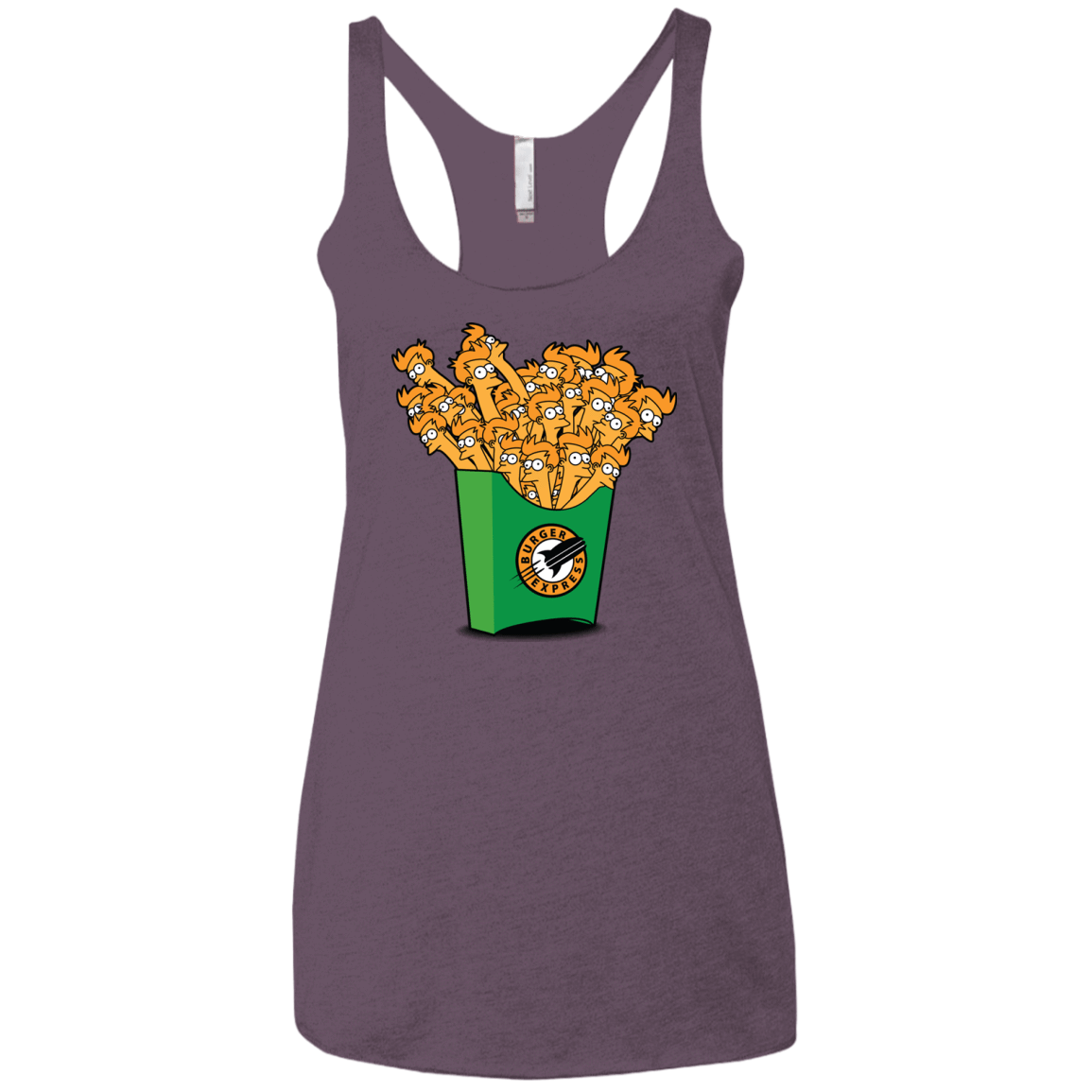 T-Shirts Vintage Purple / X-Small Box of Fries Women's Triblend Racerback Tank