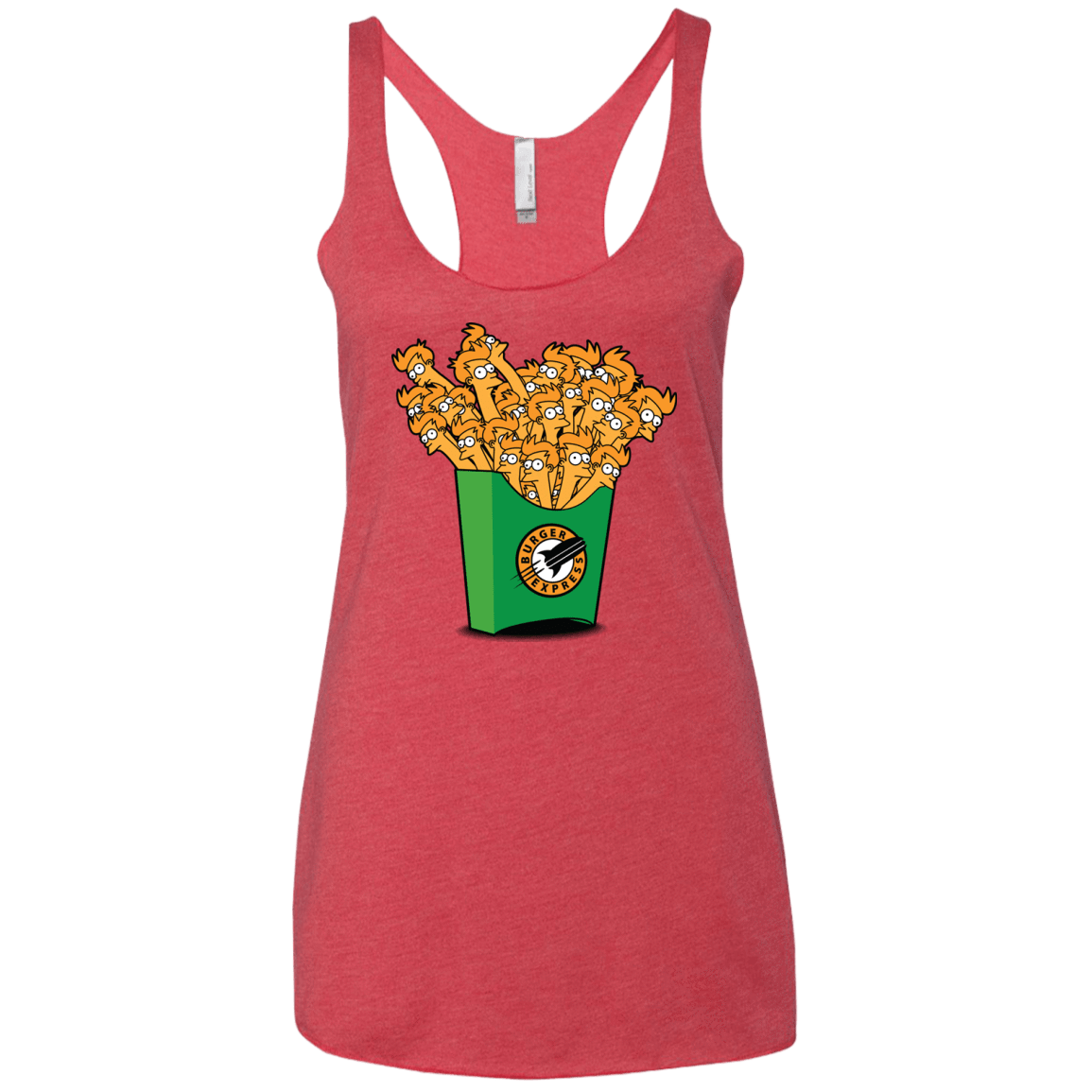T-Shirts Vintage Red / X-Small Box of Fries Women's Triblend Racerback Tank