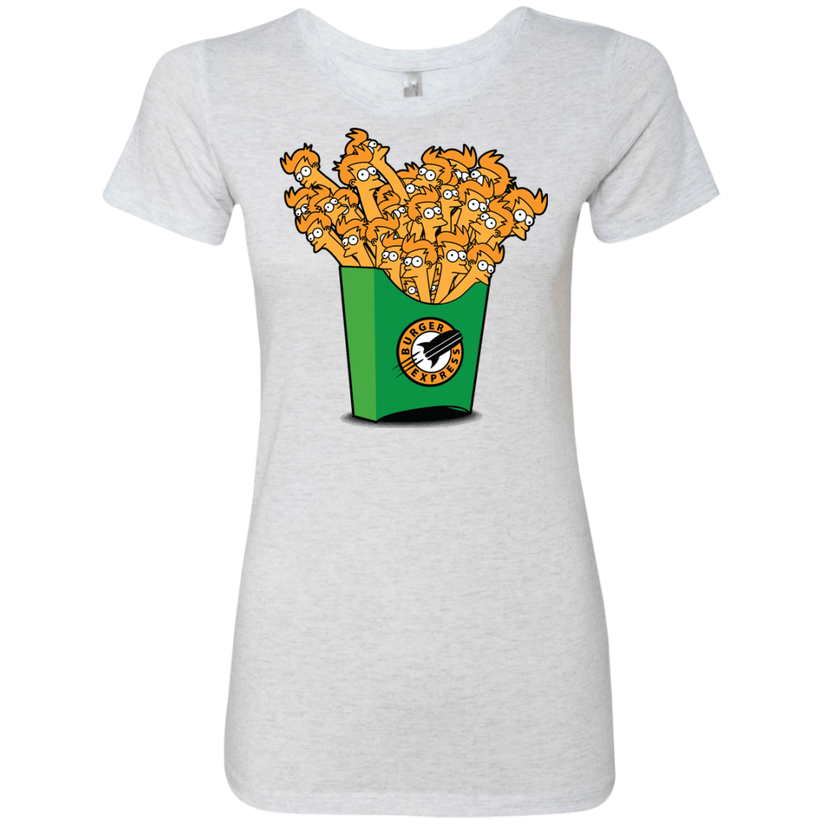 T-Shirts Heather White / Small Box of Fries Women's Triblend T-Shirt