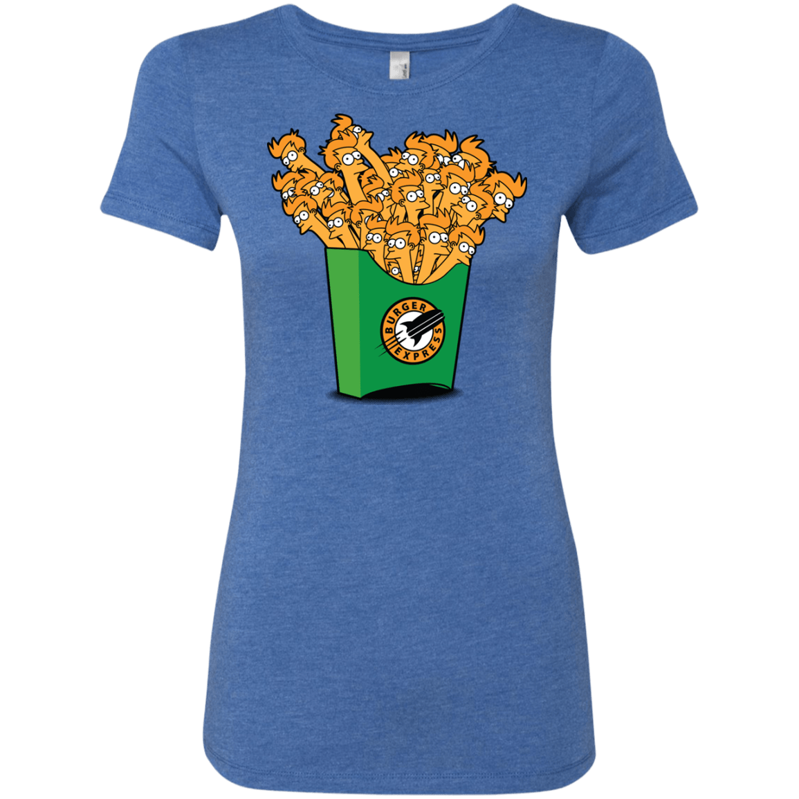 T-Shirts Vintage Royal / Small Box of Fries Women's Triblend T-Shirt