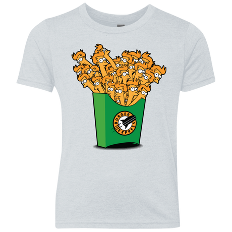 T-Shirts Heather White / YXS Box of Fries Youth Triblend T-Shirt
