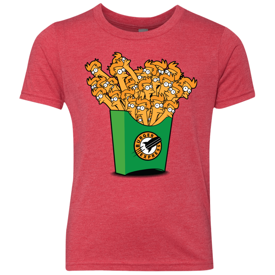 T-Shirts Vintage Red / YXS Box of Fries Youth Triblend T-Shirt