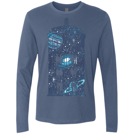 T-Shirts Indigo / Small Box of Time and Space Men's Premium Long Sleeve