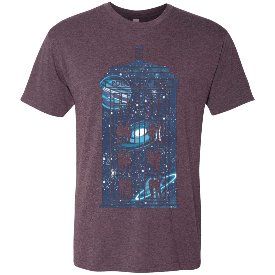 T-Shirts Vintage Purple / Small Box of Time and Space Men's Triblend T-Shirt