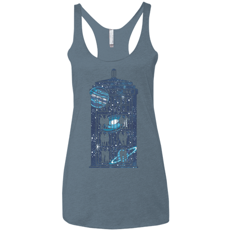 T-Shirts Indigo / X-Small Box of Time and Space Women's Triblend Racerback Tank