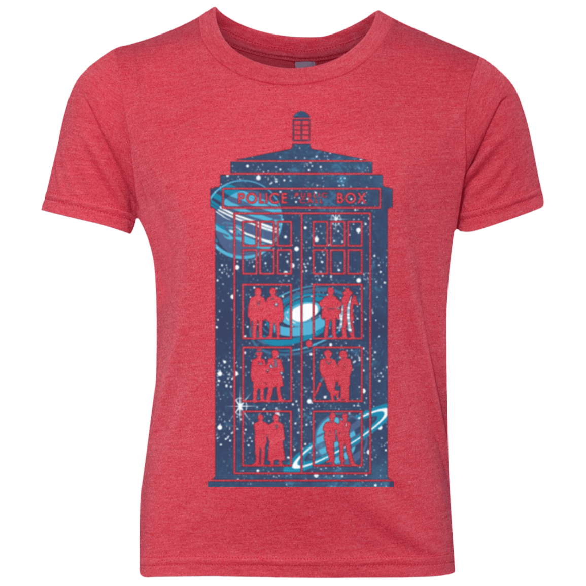T-Shirts Vintage Red / YXS Box of Time and Space Youth Triblend T-Shirt