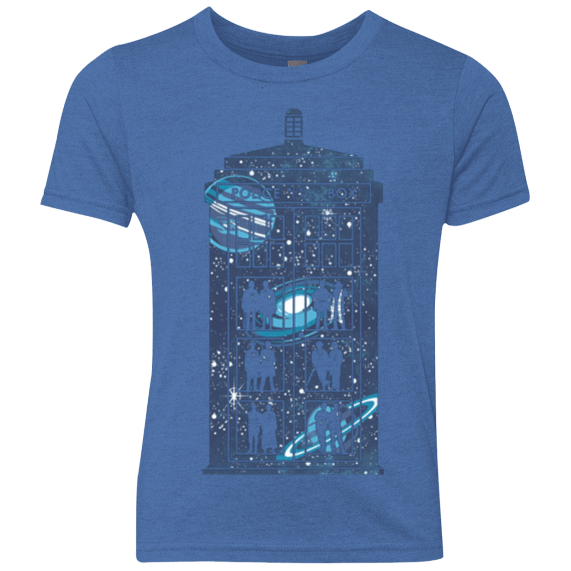 T-Shirts Vintage Royal / YXS Box of Time and Space Youth Triblend T-Shirt