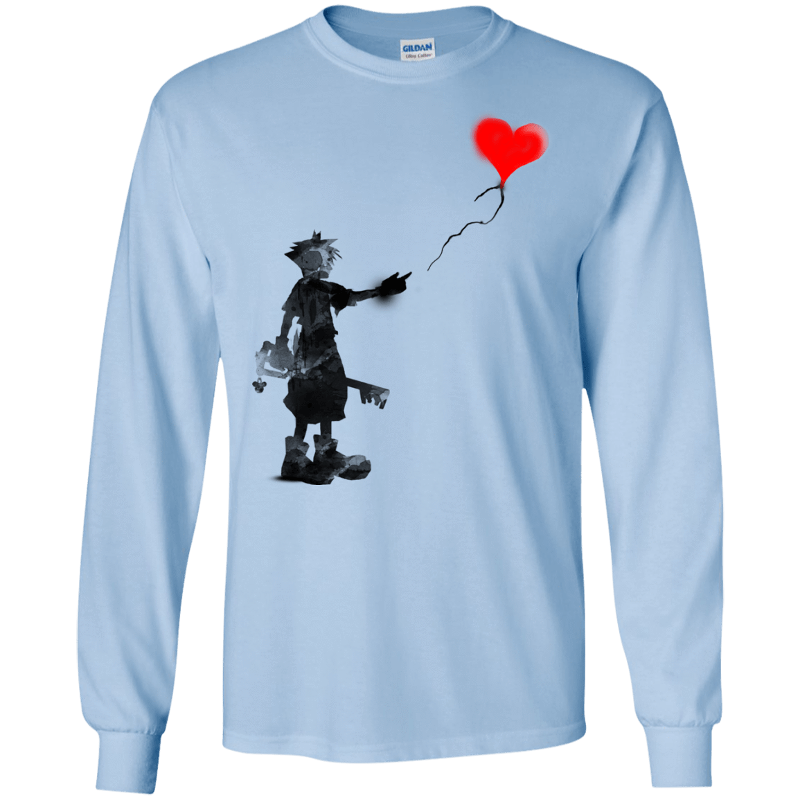 T-Shirts Light Blue / S Boy and Balloon Men's Long Sleeve T-Shirt