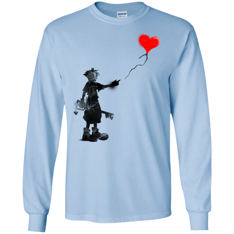 T-Shirts Light Blue / S Boy and Balloon Men's Long Sleeve T-Shirt