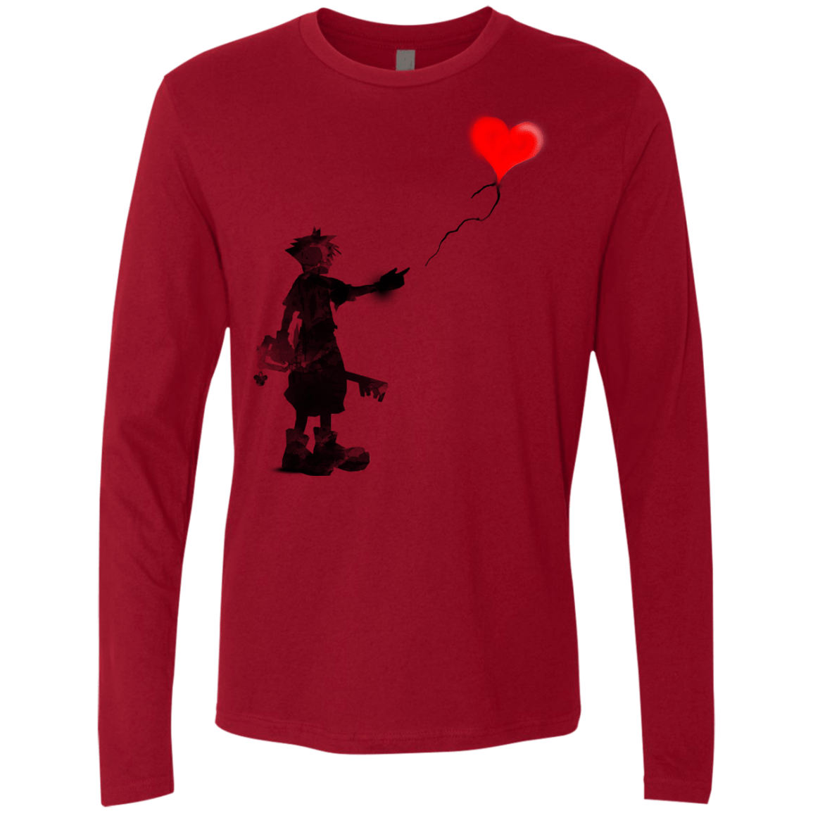 T-Shirts Cardinal / S Boy and Balloon Men's Premium Long Sleeve