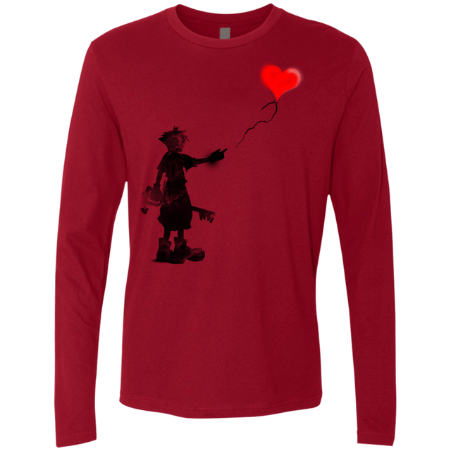 T-Shirts Cardinal / S Boy and Balloon Men's Premium Long Sleeve