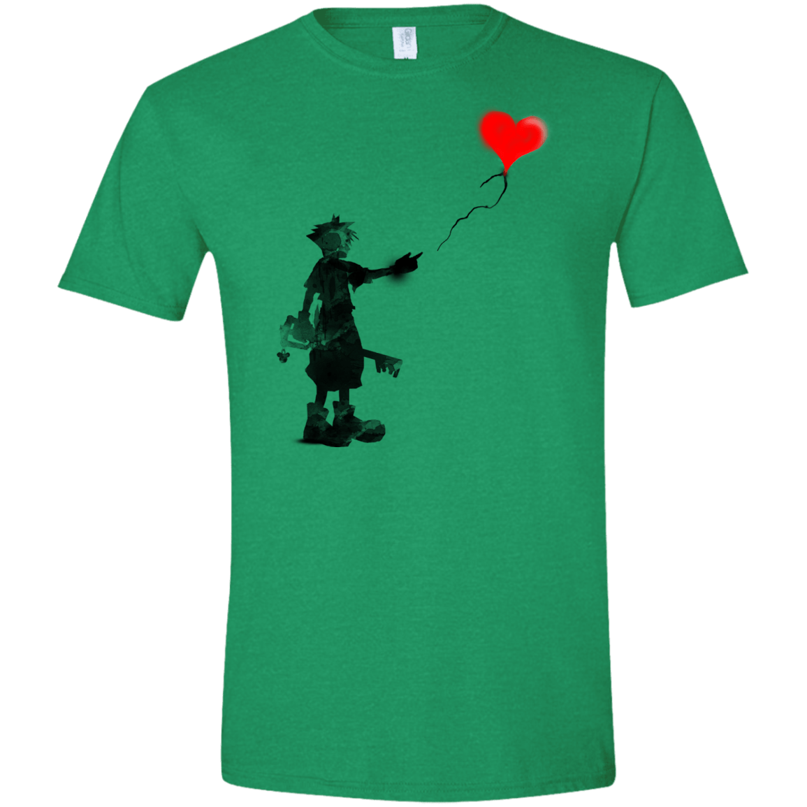 T-Shirts Heather Irish Green / S Boy and Balloon Men's Semi-Fitted Softstyle
