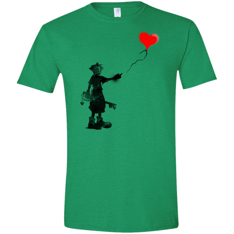 T-Shirts Heather Irish Green / S Boy and Balloon Men's Semi-Fitted Softstyle