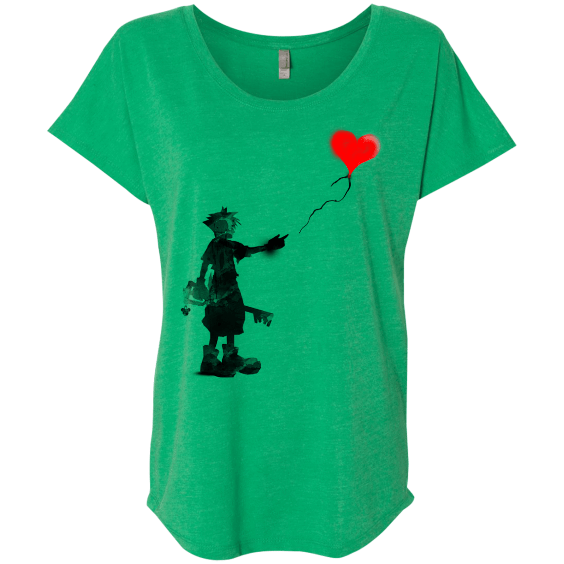 T-Shirts Envy / X-Small Boy and Balloon Triblend Dolman Sleeve