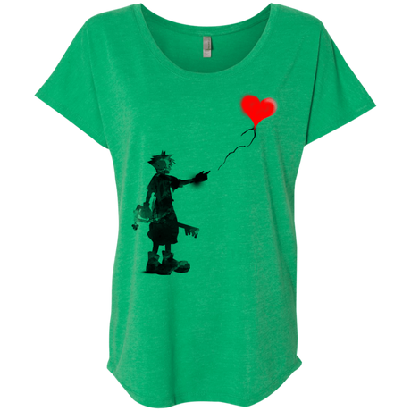 T-Shirts Envy / X-Small Boy and Balloon Triblend Dolman Sleeve