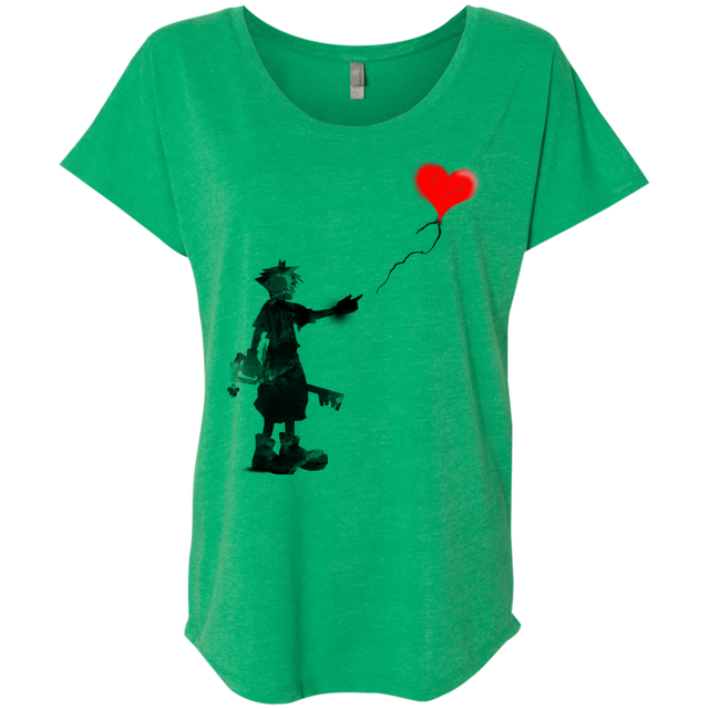 T-Shirts Envy / X-Small Boy and Balloon Triblend Dolman Sleeve