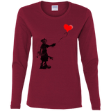 T-Shirts Cardinal / S Boy and Balloon Women's Long Sleeve T-Shirt