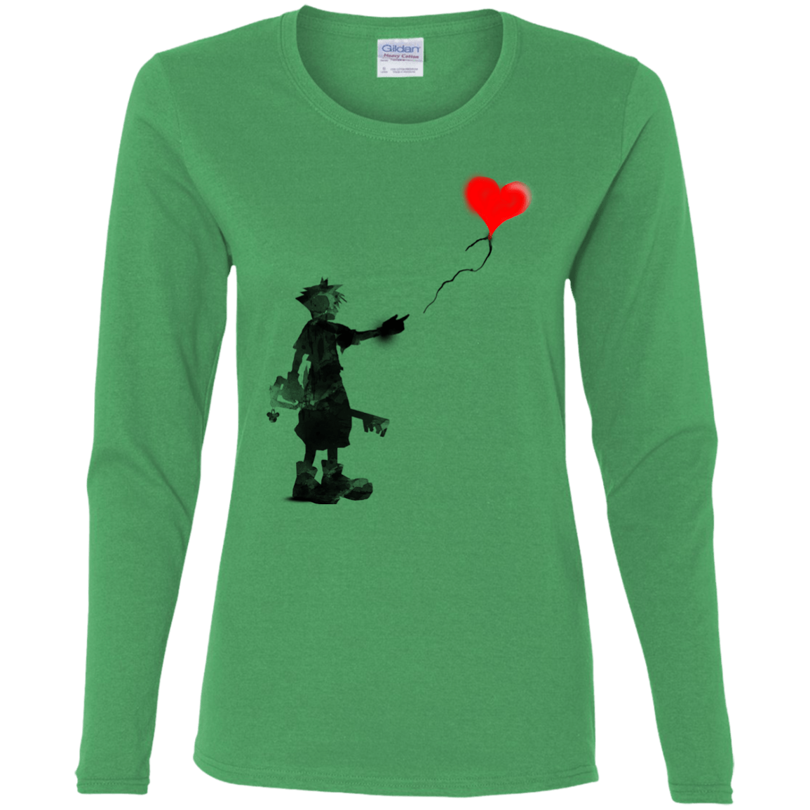 T-Shirts Irish Green / S Boy and Balloon Women's Long Sleeve T-Shirt