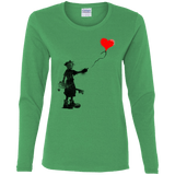 T-Shirts Irish Green / S Boy and Balloon Women's Long Sleeve T-Shirt