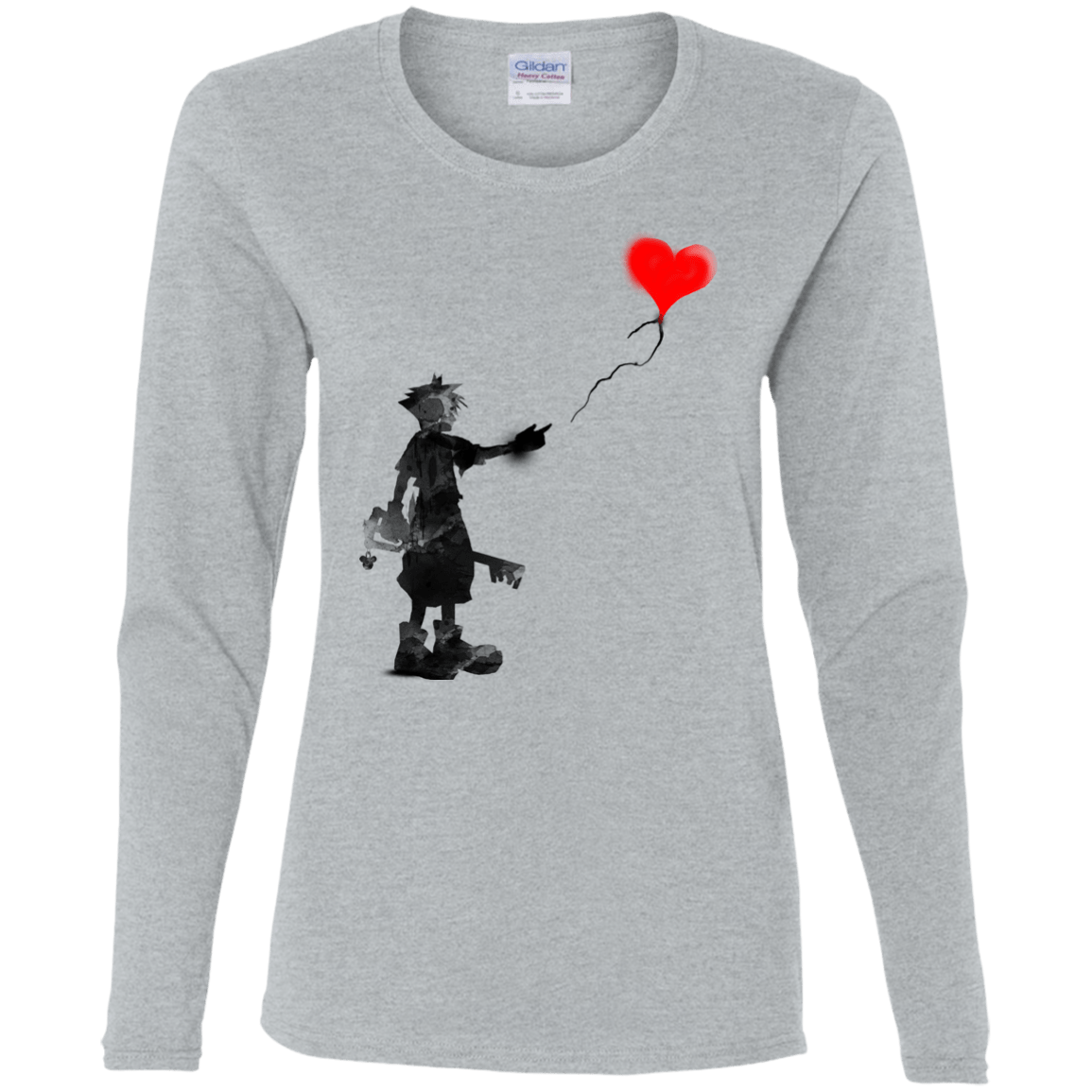T-Shirts Sport Grey / S Boy and Balloon Women's Long Sleeve T-Shirt