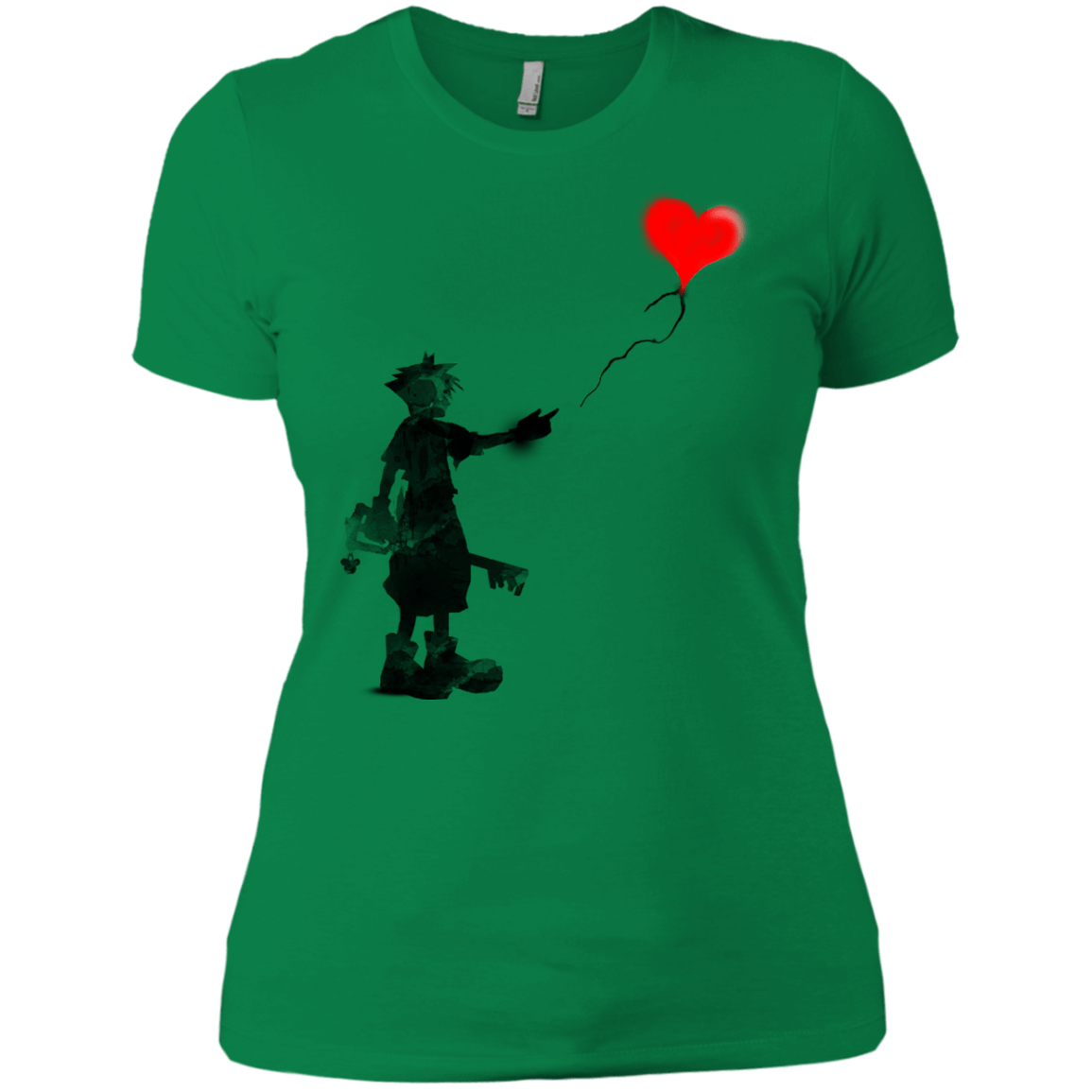 T-Shirts Kelly Green / X-Small Boy and Balloon Women's Premium T-Shirt
