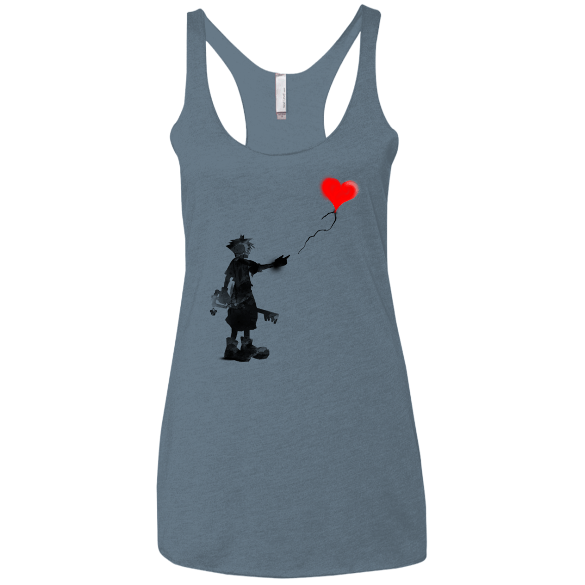 Boy and Balloon Women's Triblend Racerback Tank
