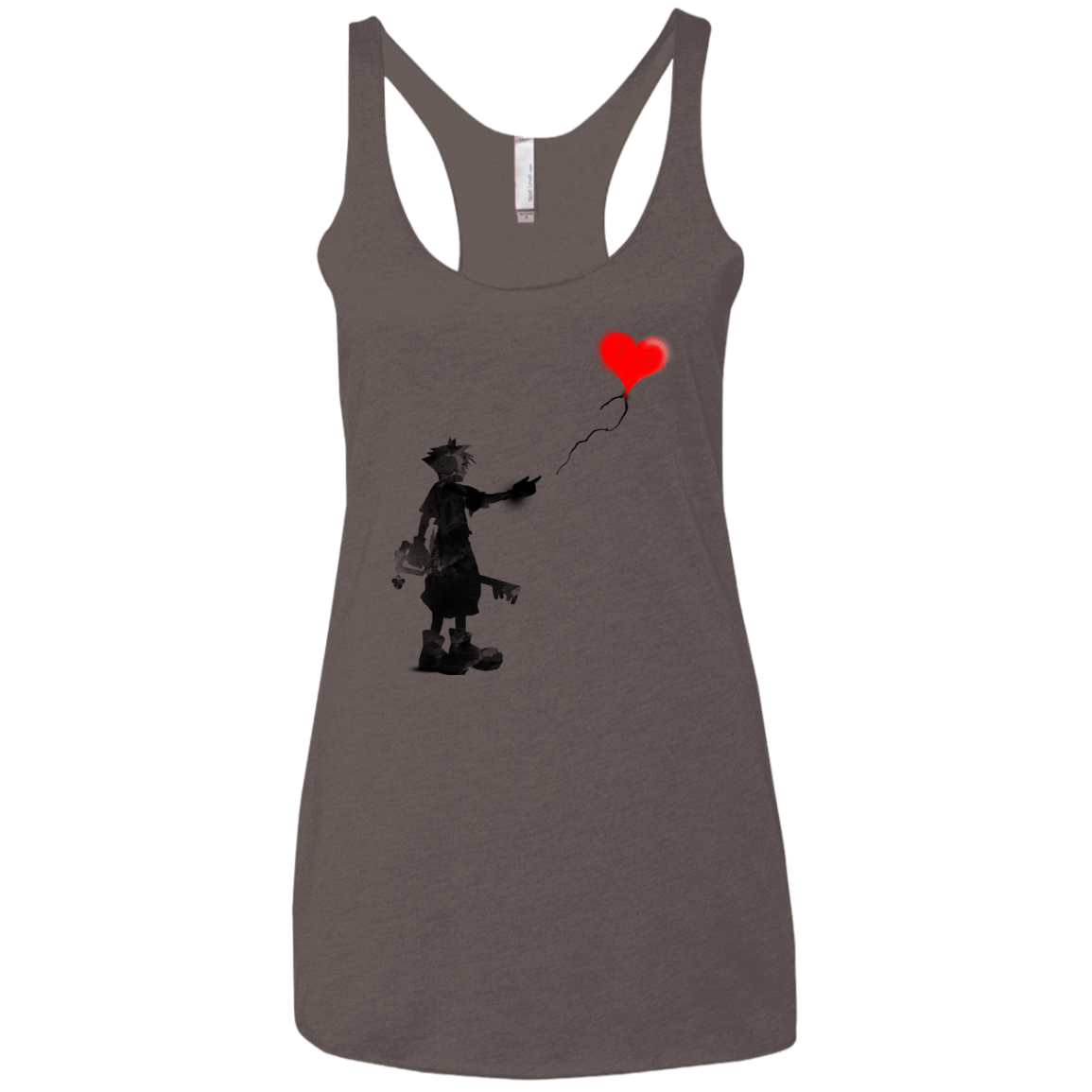 Boy and Balloon Women's Triblend Racerback Tank
