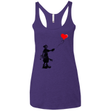 Boy and Balloon Women's Triblend Racerback Tank