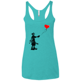 Boy and Balloon Women's Triblend Racerback Tank