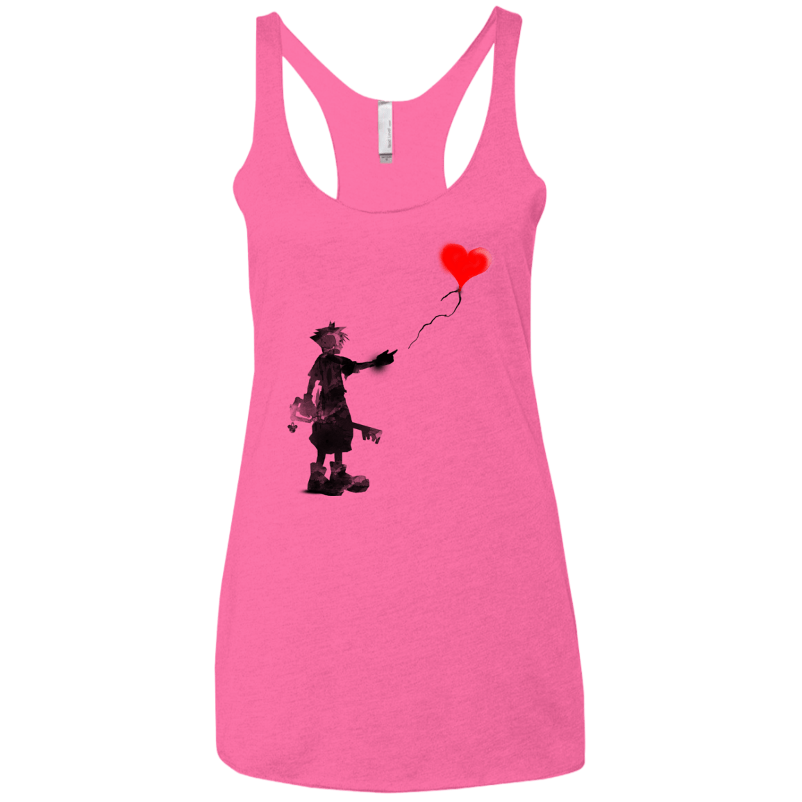 T-Shirts Vintage Pink / X-Small Boy and Balloon Women's Triblend Racerback Tank