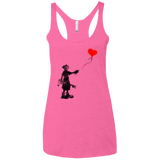 T-Shirts Vintage Pink / X-Small Boy and Balloon Women's Triblend Racerback Tank