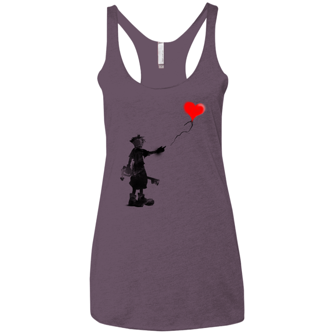 Boy and Balloon Women's Triblend Racerback Tank