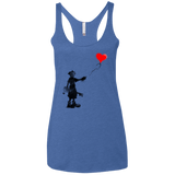 Boy and Balloon Women's Triblend Racerback Tank