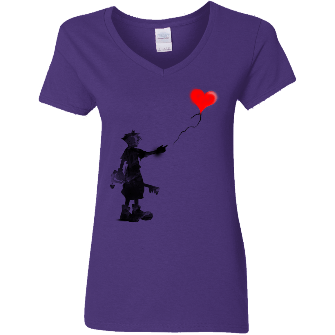 Boy and Balloon Women's V-Neck T-Shirt