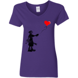 Boy and Balloon Women's V-Neck T-Shirt