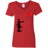 Boy and Balloon Women's V-Neck T-Shirt