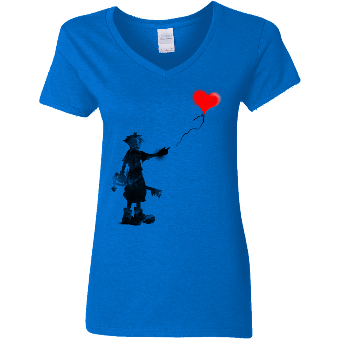 Boy and Balloon Women's V-Neck T-Shirt