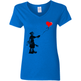 Boy and Balloon Women's V-Neck T-Shirt