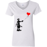 Boy and Balloon Women's V-Neck T-Shirt