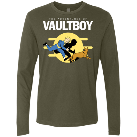 T-Shirts Military Green / Small Boy and his dog Men's Premium Long Sleeve