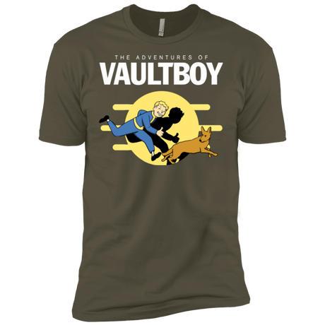 T-Shirts Military Green / X-Small Boy and his dog Men's Premium T-Shirt