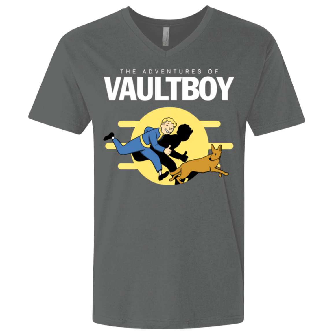 T-Shirts Heavy Metal / X-Small Boy and his dog Men's Premium V-Neck